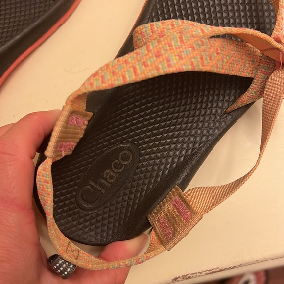 Gently used size 4 Chaco. Pink / peach / orange ish - Lots of life left. - Picture 4 of 5